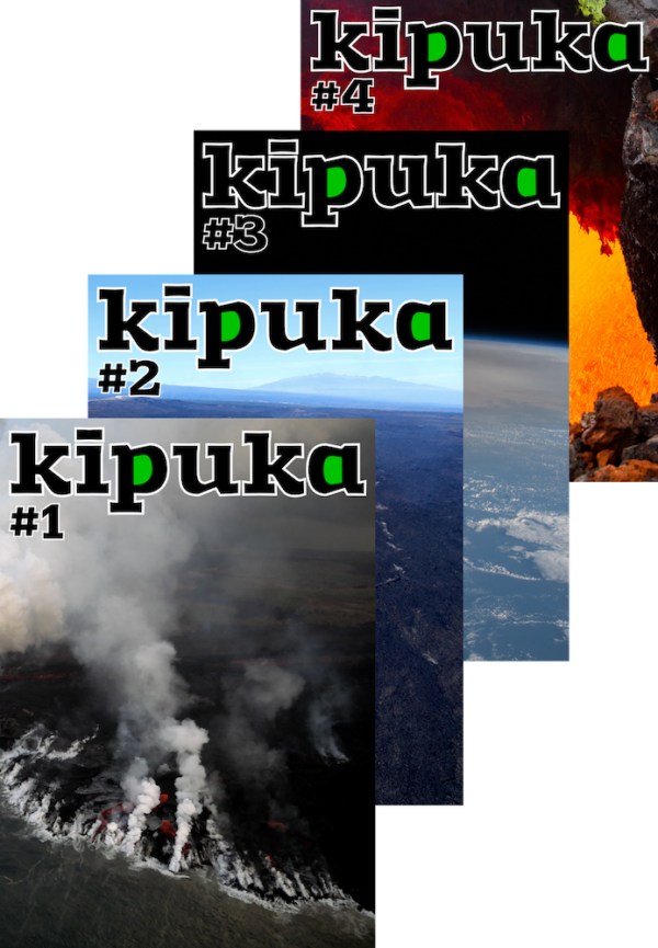 Couvertures des 4 premiers numéros de kīpuka, parus en 2023.